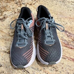 Men’s Hoka Black and Coral Running Shoes